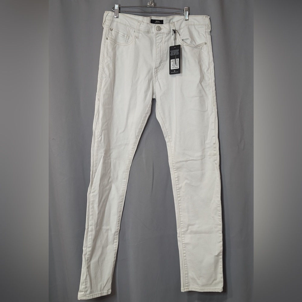 NWT TRUE RELIGION ROCCO RENEGADE optic white denim jean pant relaxed skinny - Picture 9 of 12